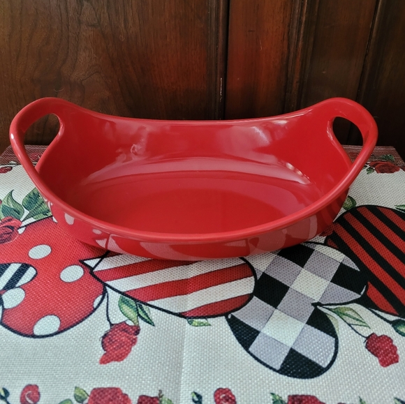 1.25 Qt Red Bubble and Brown Baking Dish Rachael Ray - Picture 1 of 6